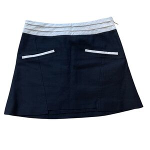 Helmut Lang Black and White Mini Skirt with Pockets